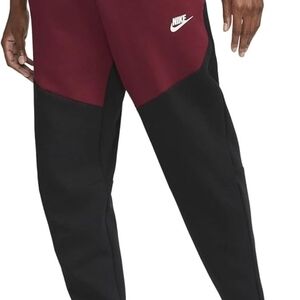 Nike Men's Burgundy and Black Joggers